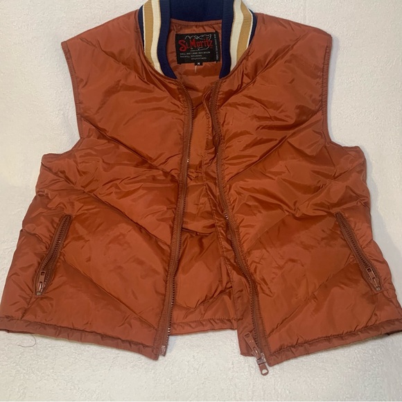 Vintage 1980s Orange Marty Mcfly Back to the Future Puffer Vest Zip Up - Picture 5 of 5